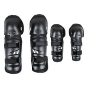 LUCKYM LMotorcycle Knee And Elbow Protectors Set Of Four Round Head Competition Protectors, Off-road Motorcycle Riding Equipment, Sports Protectors